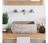 Lumanois Lavabo Gris 30x30x13 cm Marbre Plomberie Gris,149176