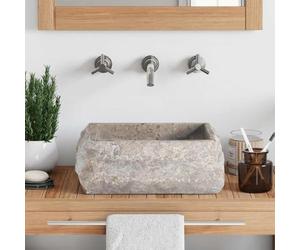 Lumanois Lavabo Gris 30x30x13 cm Marbre Plomberie Gris,149176