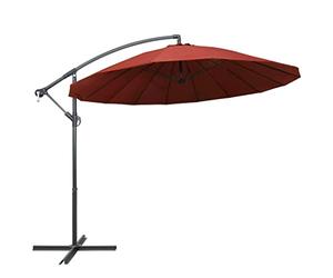 Lumanois Parasol Suspendu avec Poteau Terre Cuite 3 m Pelouses & Jardins Brun,47225