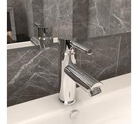 Lumanois Robinet de lavabo de Salle de Bain Finition chromée 130x176 mm Plomberie Argent,149065