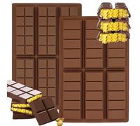 Lumanothy Moule à Chocolat en Silicone, 2 Pièces Moules Style Dubaï, Moule Tablette de Chocolat, Parfait pour Bonbons, Pralines, Desserts Maison