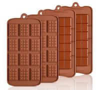 Lumanothy Moule à Chocolat en Silicone, 4 Pièces Moules Style Dubaï, Moule Tablette de Chocolat, Parfait pour Bonbons, Pralines, Desserts Maison