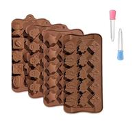 Lumanothy Moule à Chocolat en Silicone, 4 Pièces Moules Style Dubaï, Moule Tablette de Chocolat, Parfait pour Bonbons, Pralines, Desserts Maison