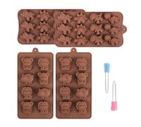 Lumanothy Moule à Chocolat en Silicone, 4 Pièces Moules Style Dubaï, Moule Tablette de Chocolat, Parfait pour Bonbons, Pralines, Desserts Maison