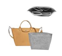 lumanothy Organisateur de sacs à main avec plusieurs poches, en feutre Longchamp, organiseur pour longchamp, polene, mommy, sac de courses, gris clair, S