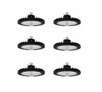 LUMARK Lot de 6 Lampes LED High Bay 250W Industrielle, Dimmable(250W/200W/150W), 46 250 lm, IP65, Éclairage Entrepôt Usine Atelier, 4000K/5000K/5700K, 90°, Capteur de Mouvement, 1 télécommande incluse