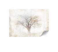 LUMASOUL Papier Peint Intissé 400x280 cm Shabby Chic Panoramique Tapisserie Murale Facile à Monter - Papiers Peints Modernes Pour le Salon & Chambre à Coucher - Beige