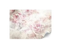 LUMASOUL Papier Peint Intissé 400x280 cm Shabby Chic Panoramique Tapisserie Murale Facile à Monter - Papiers Peints Modernes Pour le Salon & Chambre à Coucher - Rose-Beige