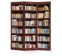 LUMASOUL Paravent Intérieur 3 Panneaux Simple Face Pliable - Style Bibliothèque - Separateur de Pieces y Cloison de Separation - 135x172cm