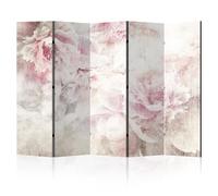 LUMASOUL Paravent Intérieur 5 Panneaux Recto - Verso Pliable - Separateur de Pieces - Cloison de Separation de Chambre pour Chambre à Coucher, Salle de séjour - 225x172 cm Fleurs