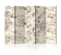 LUMASOUL Paravent Intérieur 5 Panneaux Recto - Verso Pliable - Separateur de Pieces - Cloison de Separation de Chambre pour Chambre à Coucher, Salle de séjour - 225x172 cm Japonais