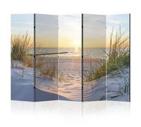 LUMASOUL Paravent intérieur à Deux côtés - Separateur de Pieces - Cloison de Separation de Chambre - 225x172 cm Nature