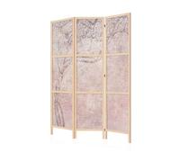 LUMASOUL Paravent Intérieur à Simple Face - 3 Panneaux - Separateur de Pieces de Style Japonais - Cloison de Separation pour Chambre à Coucher et Salon - Motif Arbre - 135x172 cm