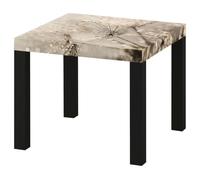LUMASOUL Table d’appoint avec Motif Design - Fleurs Table Basse 55 x 55 x 45 cm