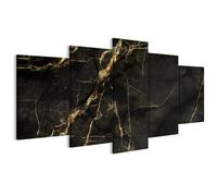 LUMASOUL Tableau Decoration Murale 5 Pièces - Impression Sur Toile Motif Boho - Tableaux Cadres pour le Salon et Chambre à Coucher - Décoration Murale - 150x75 cm