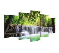 LUMASOUL Tableau Decoration Murale 5 Pièces - Impression Sur Toile Motif Nature - Tableaux Cadres pour le Salon et Chambre à Coucher - Décoration Murale - 200x100 cm