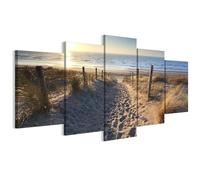 LUMASOUL Tableau Decoration Murale 5 Pièces - Impression Sur Toile Motif Nature - Tableaux Cadres pour le Salon et Chambre à Coucher - Décoration Murale - 200x100 cm