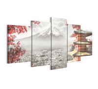 LUMASOUL Tableau Decoration Murale 5 Pièces - Impression Sur Toile Motif Nature - Tableaux Cadres pour le Salon et Chambre à Coucher - Décoration Murale - 100x50 cm