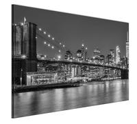 LUMASOUL Tableau Decoration Murale - Impression Sur Toile Stadt Motiv - Tableaux Cadres pour le Salon et Chambre à Coucher - tableaux 120x80 cm mit Architeture Motiv - Schwarz-Weiß