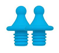 LumaTide Paire de bouchons à vin en silicone - Ensemble de bouchons de champagne de qualité supérieure, joint hermétique (bleu ciel)