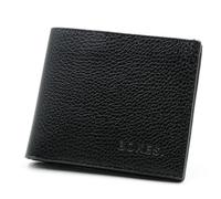 LumaTide Portefeuille court pour homme en cuir synthétique véritable avec blocage RFID et poche à fermeture éclair, porte-cartes compact essentiel de voyage, noir, Rétro