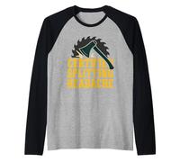 Lumberjack Dad Rustic Dad Humour Hache Man Cadeau de bûcheron Manche Raglan