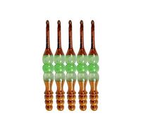 Lumberkart Lot de 7 crochets en résine et palissandre - Taille : 3,5 mm à 10 mm - Kit de crochet ergonomique pour débutants et professionnels - Crochets ergonomiques durables (vert raisin)