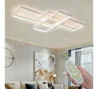 Lumbryzn Plafoniera Led Soffitto Moderna,Dimmerabile Plafoniera Lampada Da Salotto Lampada Da Soffitto Led,Applica A Decorativa Soggiorno Camera Da Letto Cucina E Ufficio (Blanc, 110 * 60 * 9cm)