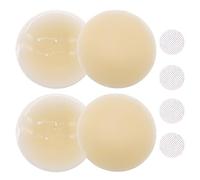 lumcov 2 Paires Cache-tétons adhésifs réutilisables en Silicone Doux,Réutilisable Cache-tétons,Cache Teton Femme,Cache-tétons Auto-adhésif Invisible en Silicone Nipple Cover[8cm,Couleur-2]