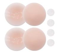 lumcov 2 Paires Cache-tétons adhésifs réutilisables en Silicone Doux,Réutilisable Cache-tétons,Cache Teton Femme,Cache-tétons Auto-adhésif Invisible en Silicone Nipple Cover[8cm,Couleur-8]