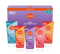 Lume Acidified Lot de 5 flacons de gel douche - Contrôle des odeurs 24 heures - Formulé hydratant sans SLS ni parabènes - Tubes de 42,5 g (mandarine propre, sauge lavande, rose pivoine, noix de coco
