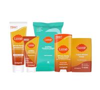 Lume - Pack de démarrage déodorant pour tout le corps : barre solide, tube de crème invisible, mini gel bain acidifié, savon de soja