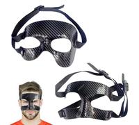 Lumeclat Pack de 2 Masques de Protection Nasale en Fibre de Carbone pour Sports Tels que le Football, le Basketball et le Softball - Réglable, Protection Efficace pour la Danse, les Spectacles
