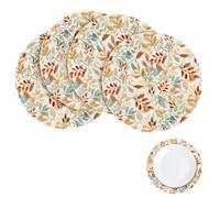 Lumeclat Set de 4 sets de table ronds, tressés, 38 cm, épais, antidérapants, lavables et résistants à la chaleur, idéaux pour occasions festives, repas quotidiens, mariages et décoration de cuisine