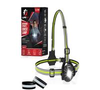 LUMEFIT Lampe Course à Pied - LED Sécurité Ultra Lumineuses et Bandes Réfléchissantes à 360° pour Jogging et Randonnée - Légère et Confortable - Batterie Longue Durée, Rechargeable Via USB