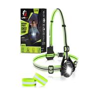 LUMEFIT Lampe Course à Pied - LED Sécurité Ultra Lumineuses et Bandes Réfléchissantes à 360° pour Jogging et Randonnée - Légère et Confortable - Batterie Longue Durée, Rechargeable Via USB