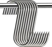 LUMEIRA Lot de 20 crochets à viande en acier inoxydable de qualité supérieure pour fumer à chaud et à froid, boucherie, chasse, chasse au poulet, gril (13 cm)