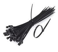 Lumeiy Package 125 Professional Tie Black - 200 mm x 2,5 mm UV Fixed Tie Ultra Fine Fiber Cable Finisher Tie Multicolore 125