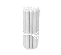 LUMELY Bougies Blanches, paquet de 12, hauteur 29cm, Ø 2,2cm, durée de combustion env. 14 heures, Bougies chandelles (29 cm, Blanc)