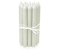LUMELY Bougies Ivoire, paquet de 12, hauteur 18cm, Ø 2,2cm, durée de combustion env. 8 heures, Bougies chandelles (18 cm, Ivoire)