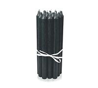 LUMELY Bougies Noir, paquet de 12, hauteur 29cm, Ø 2,2cm, durée de combustion env. 14 heures, Bougies chandelles (29 cm, Noir)
