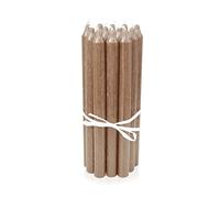 LUMELY Bougies Sable, paquet de 12, hauteur 29cm, Ø 2,2cm, durée de combustion env. 14 heures, Bougies chandelles (29 cm, Sable)