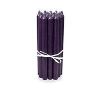 LUMELY Bougies Violet, paquet de 12, hauteur 29cm, Ø 2,2cm, durée de combustion env. 14 heures, Bougies chandelles (29 cm, Violet)