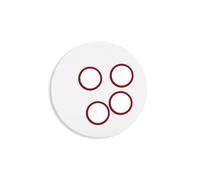 Lumen Center Italia Brac 4 Deckenleuchte, blanc / blanc, anneaux rouge brun