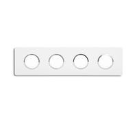 Lumen Center Italia Brick Retto 4 Deckenleuchte, blanc / blanc, anneaux chromé