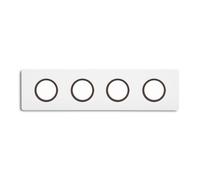Lumen Center Italia Brick Retto 4 Deckenleuchte, blanc / blanc, anneaux en bronze peint