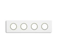 Lumen Center Italia Brick Retto 4 Deckenleuchte, blanc / blanc, anneaux gris sable