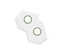 Lumen Center Italia Domino 2 Deckenleuchte, blanc / blanc, anneaux vert sauge