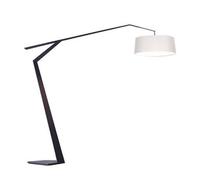 LUMEN CENTER lampadaire GRUS (Blanc Opaque - Tissu et tôle gris graphite)
