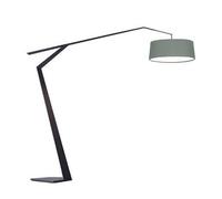 LUMEN CENTER lampadaire GRUS (Vert sauge - Tissu et tôle gris graphite)